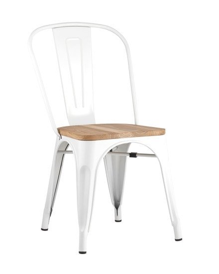 Стул Stool Group Tolix wood (белый глянцевый)
