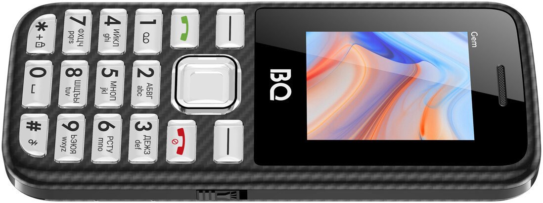 Кнопочный телефон BQ BQ-1860 Gem (черный)