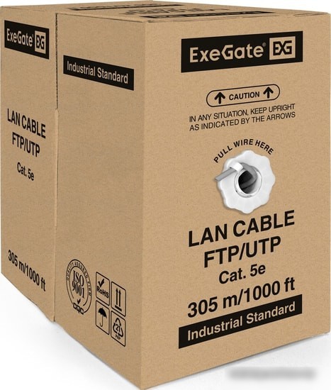Кабель ExeGate UTP4-C5e-CU-S25-IN -LSZH-GR-305 UTP