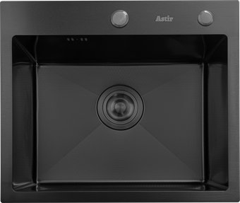 Кухонная мойка Astir Decor PVD Black 45x50B (с сифоном, дозатором и коландером)