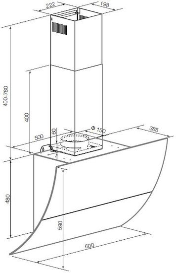 Кухонная вытяжка Graude DH 60.3 GE