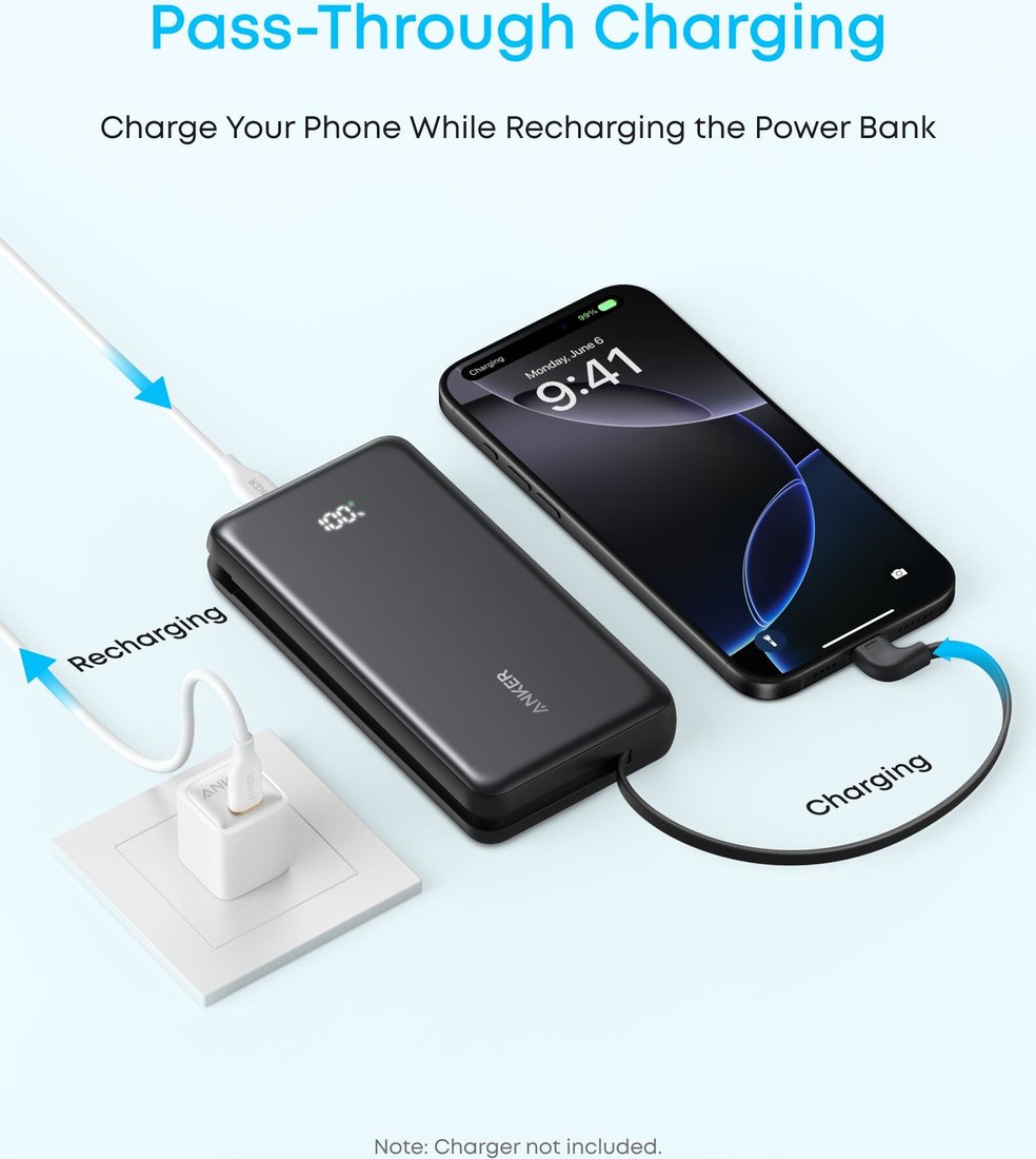 Внешний аккумулятор Anker Zolo A110EH 22.5W 20000mAh (черный)