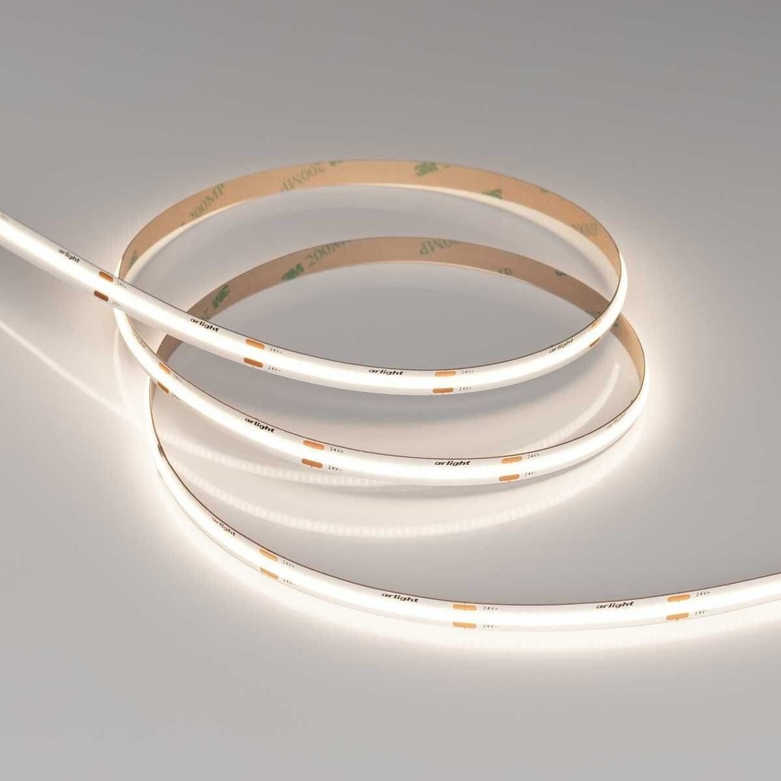 Светодиодная лента COB Arlight 8W/m 480LED/m CSP дневной белый 5M COB-X480-8mm 24V Day4000 039058