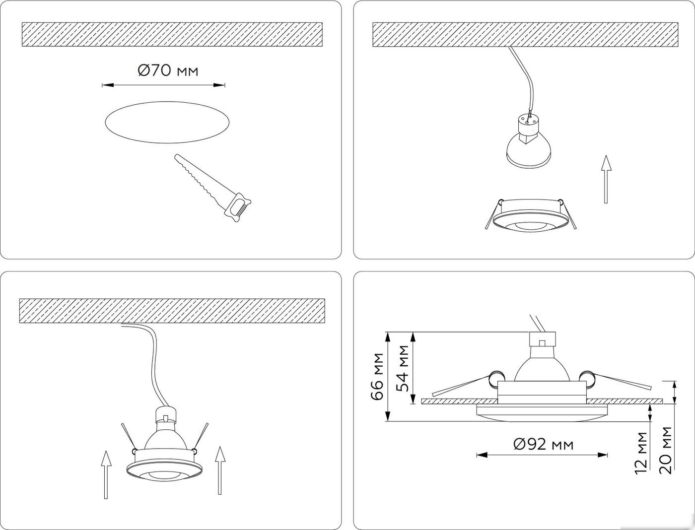 Точечный светильник Ambrella light TN3200 WH (белый)