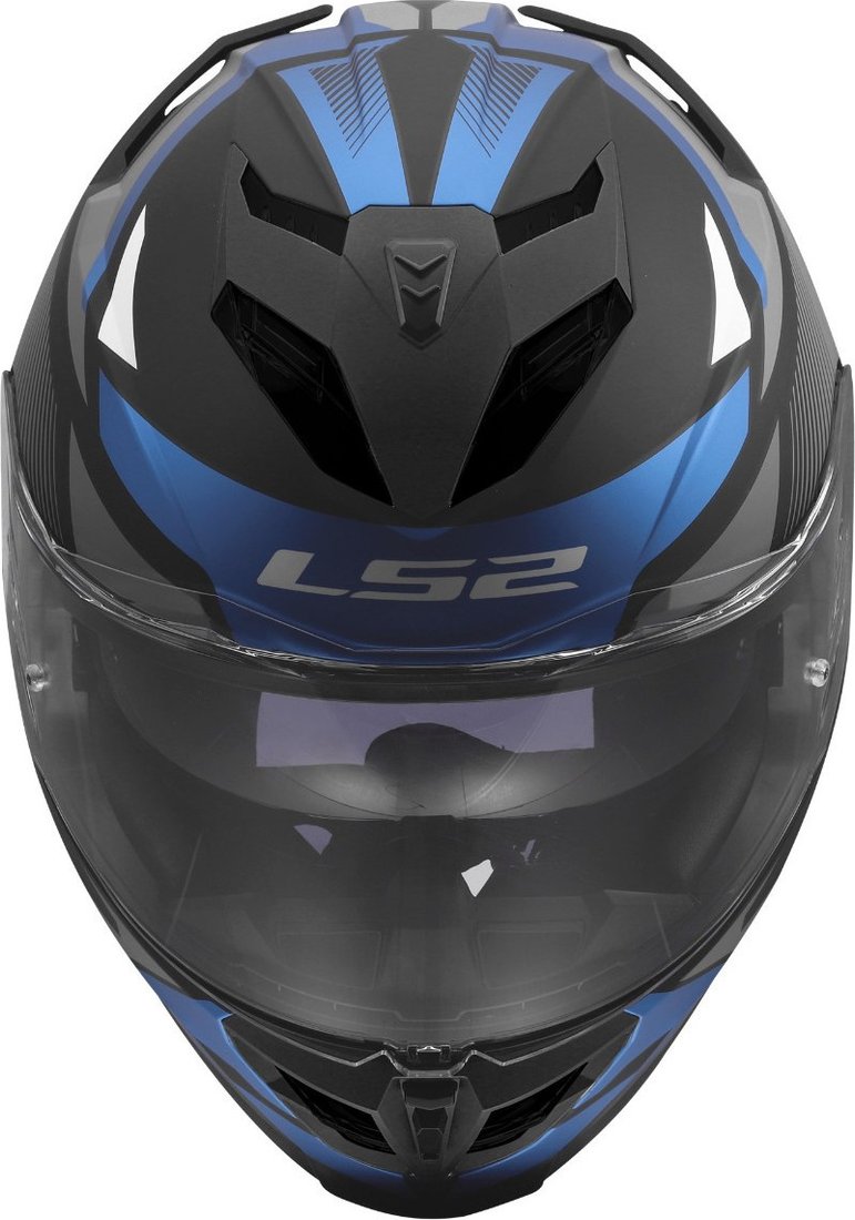 Мотошлем LS2 FF818 Storm III Komai (XL, черный/синий)