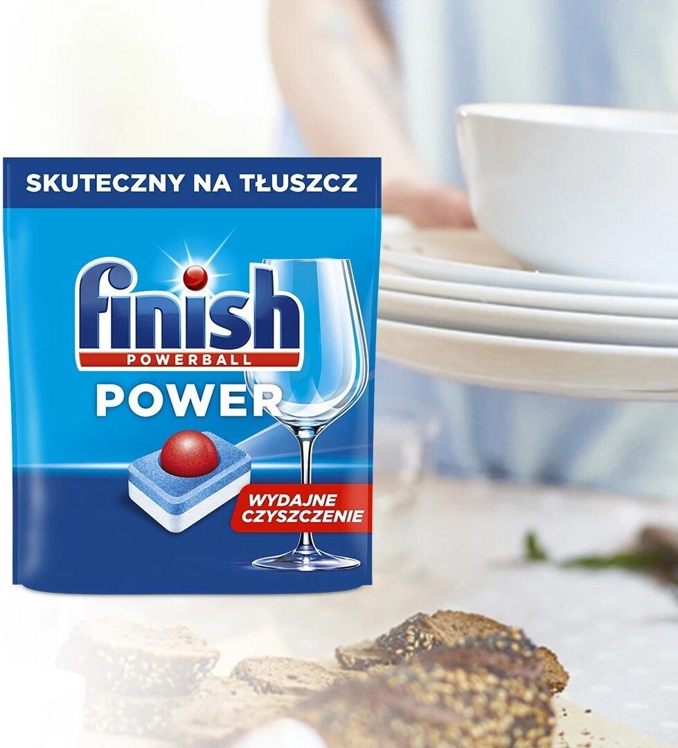 Таблетки для посудомоечной машины Finish Powerball Power с лимоном (50 шт)