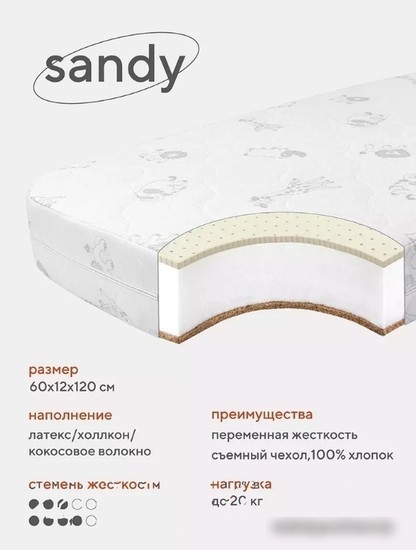 Матрас Rant Sandy 60x120x12