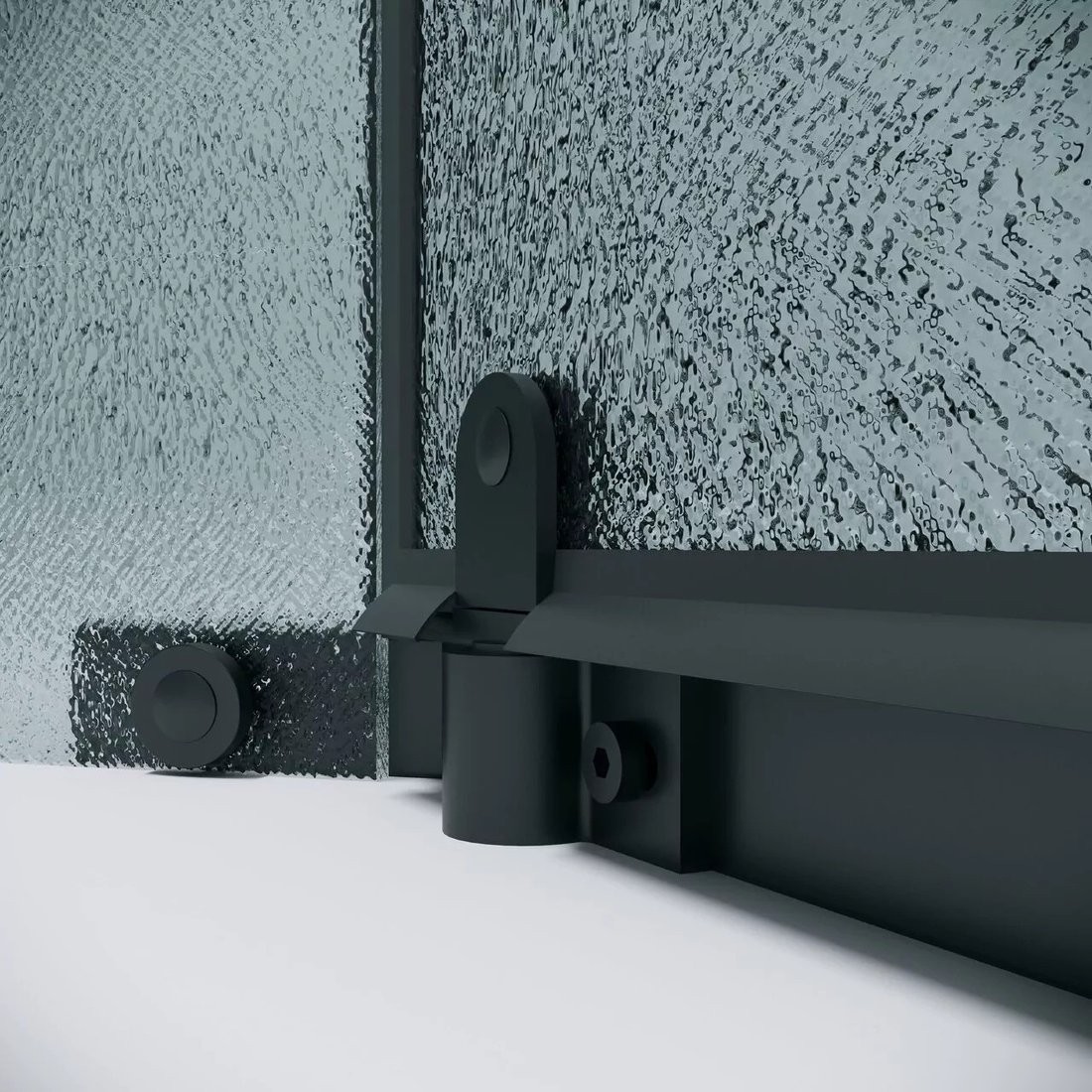 Душевой уголок Grossman Pragma 90x90x195 302.K33.03.9090.21.02 (черный матовый/шиншилла стекло)
