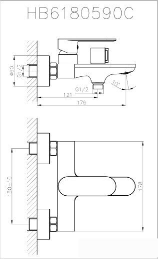 Смеситель Haiba HB60590 (хром)