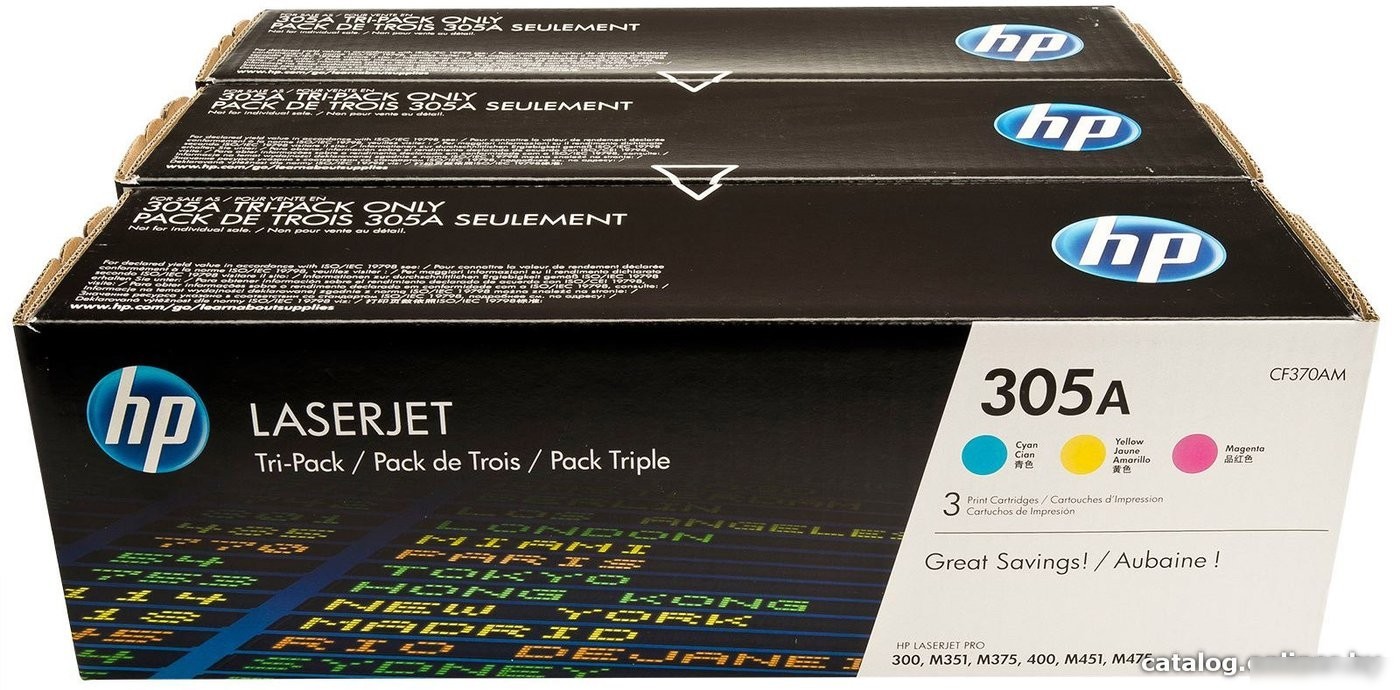 Картридж HP 305A 3-pack (CF370AM)