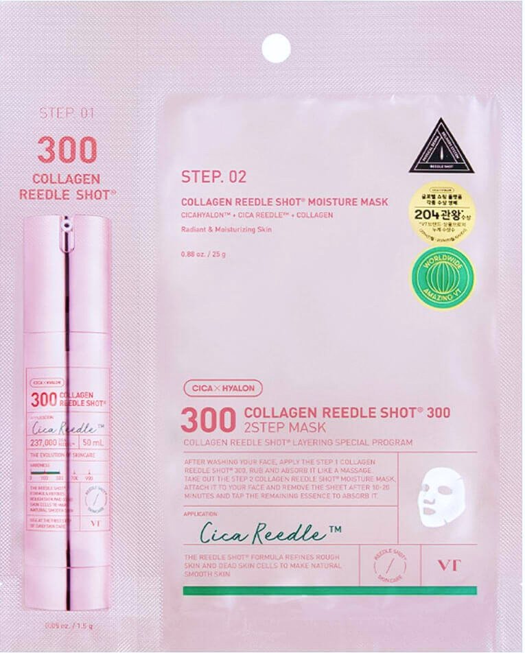 Vt Cosmetics Collagen Reedle Shot 300 2step Mask
