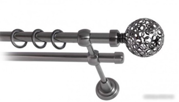 Наконечник для карниза Lm Decor YF095 Ажур 16мм (антрацит)