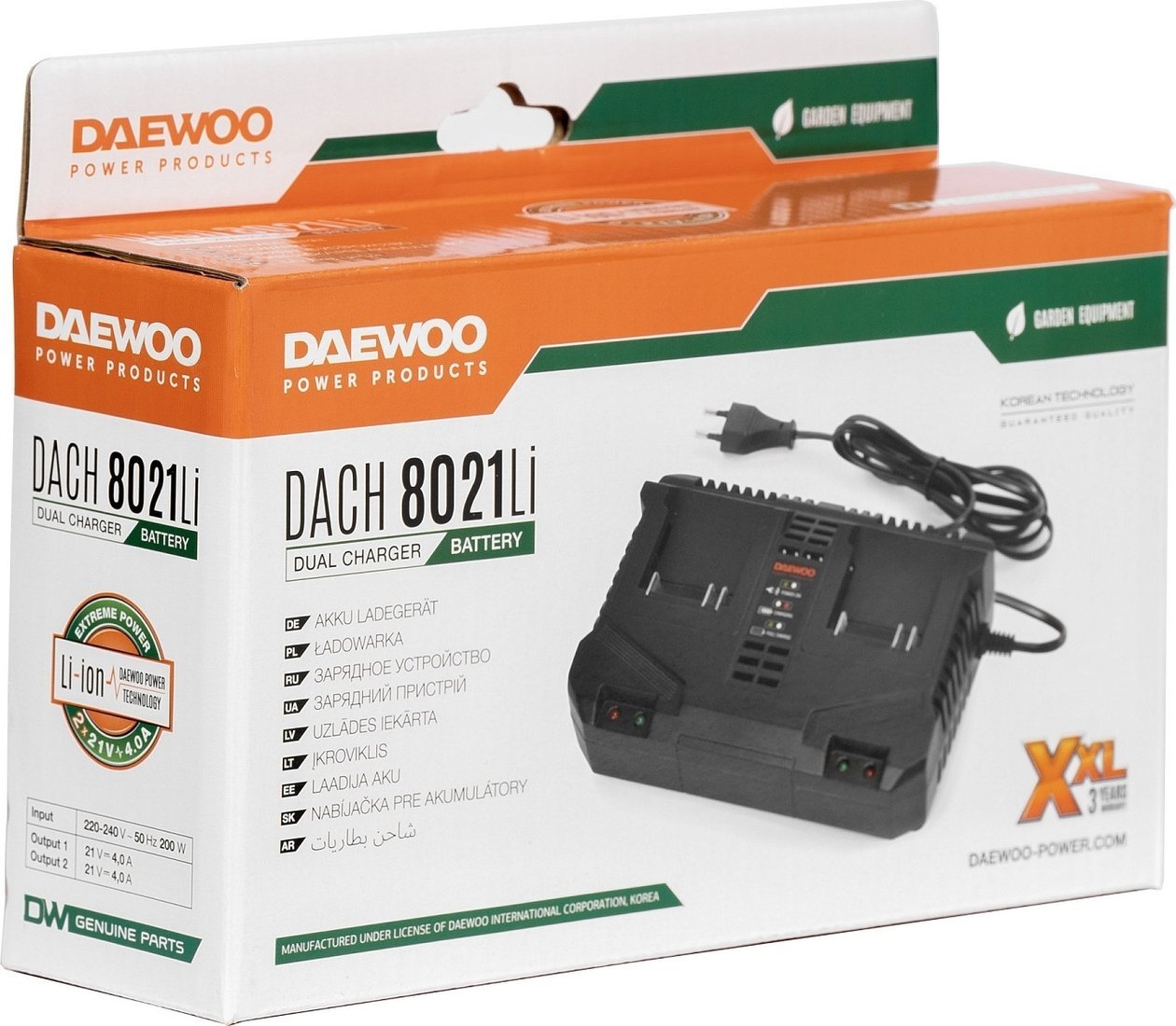 Зарядное устройство Daewoo Power DACH 8021Li (21В)