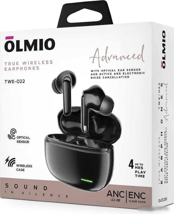 Наушники Olmio TWE-022 (черный)