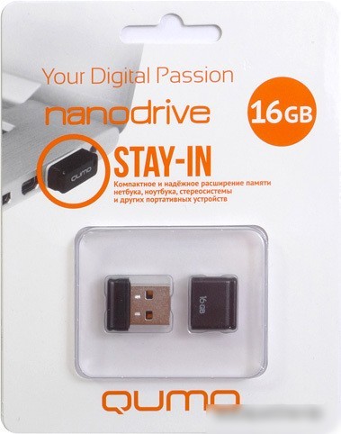 USB Flash QUMO NanoDrive 16Gb Black