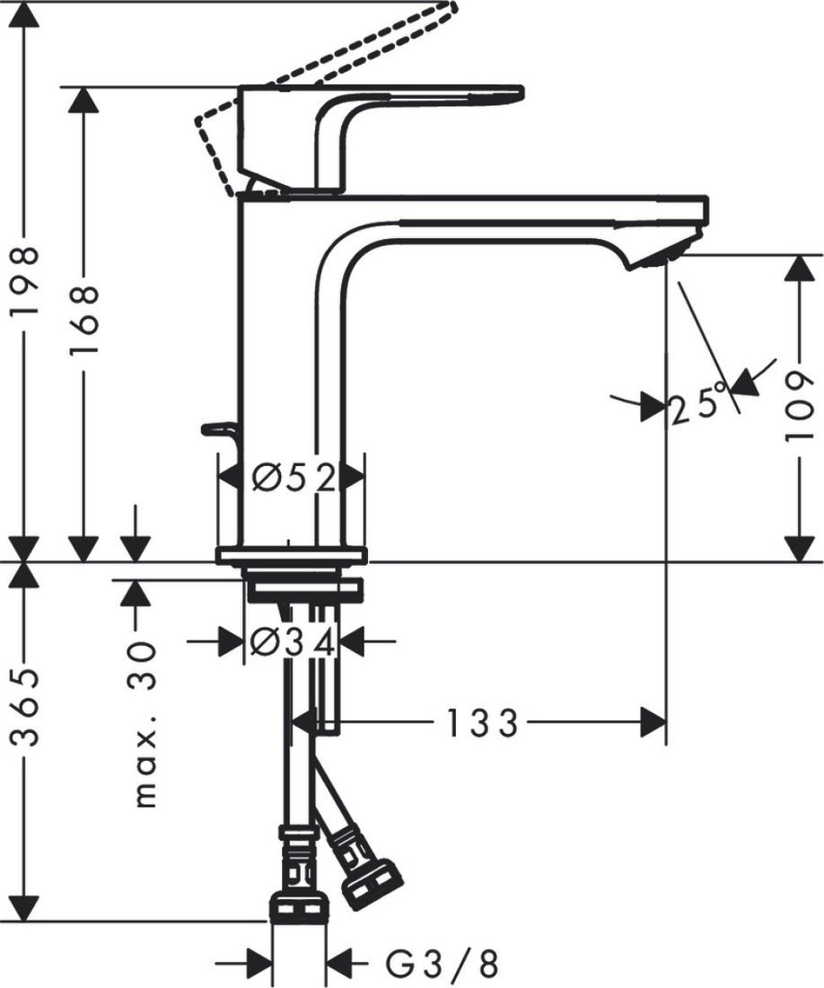 Смеситель Hansgrohe Rebris S 110 72517000