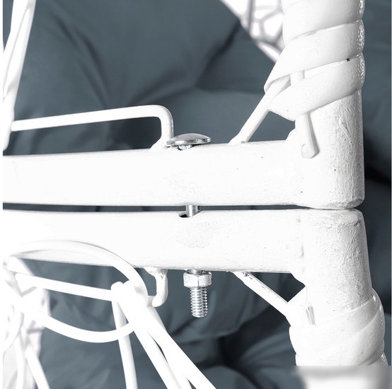 Кресло M-Group Апельсин 11520109 (белый ротанг/серая подушка)