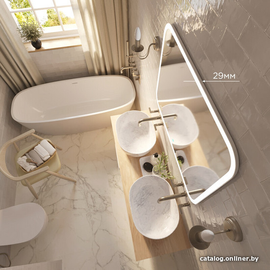 Mixline Зеркало Стив-2 535536 (с подсветкой)