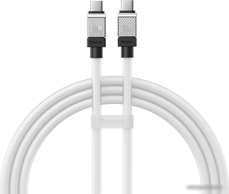 Кабель Baseus CoolPlay Series USB Type-C - USB Type-C (1 м, белый)