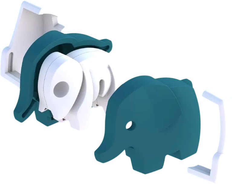 Магнитный конструктор Halftoys Baby Animal Слон HAB004