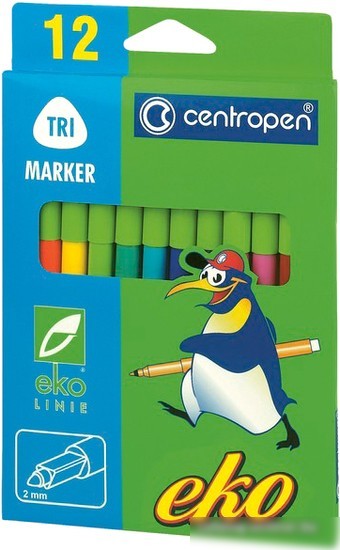 Фломастеры Centropen Eko Trio 2560 1201 (12 цв) Фломастеры Centropen Eko Trio 2560 1201 (12 цв)