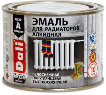 Эмаль Dali Для радиаторов 0.5 кг (алкидная)