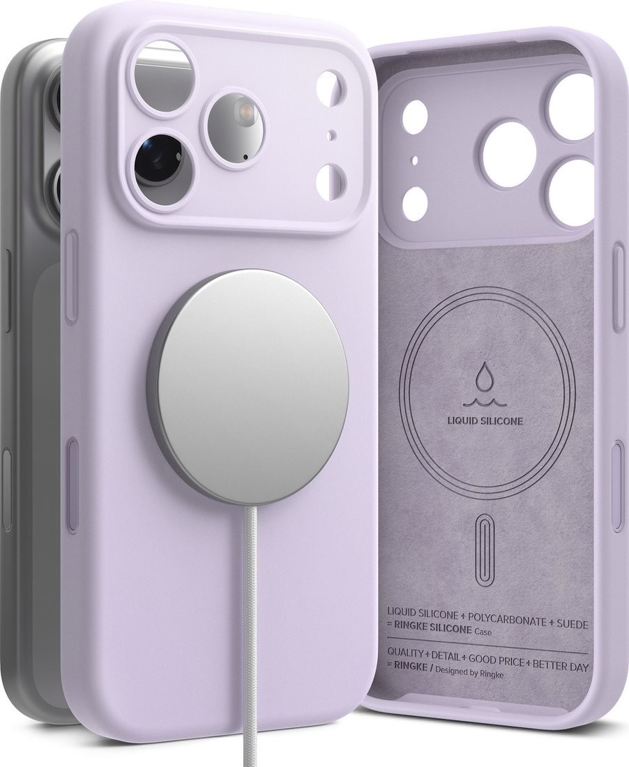 Чехол для телефона Ringke Silicone Magnetic для iPhone 17 Pro Max (Light Purple)