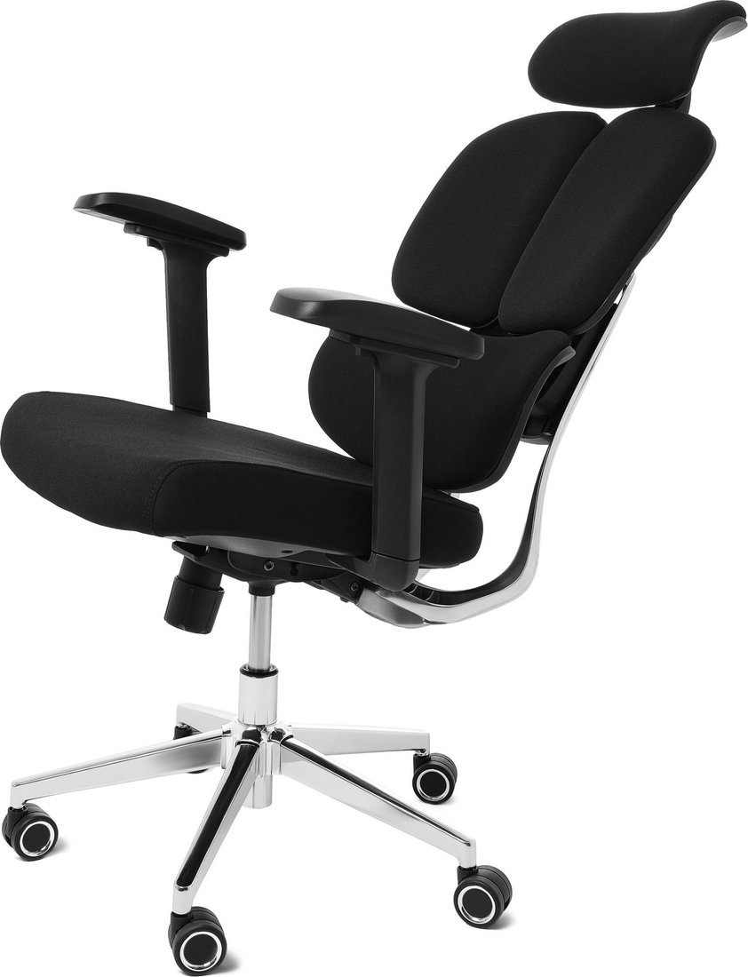 Игровое (геймерское) кресло Jiqiao R6001-ПЧ (черный/черный)