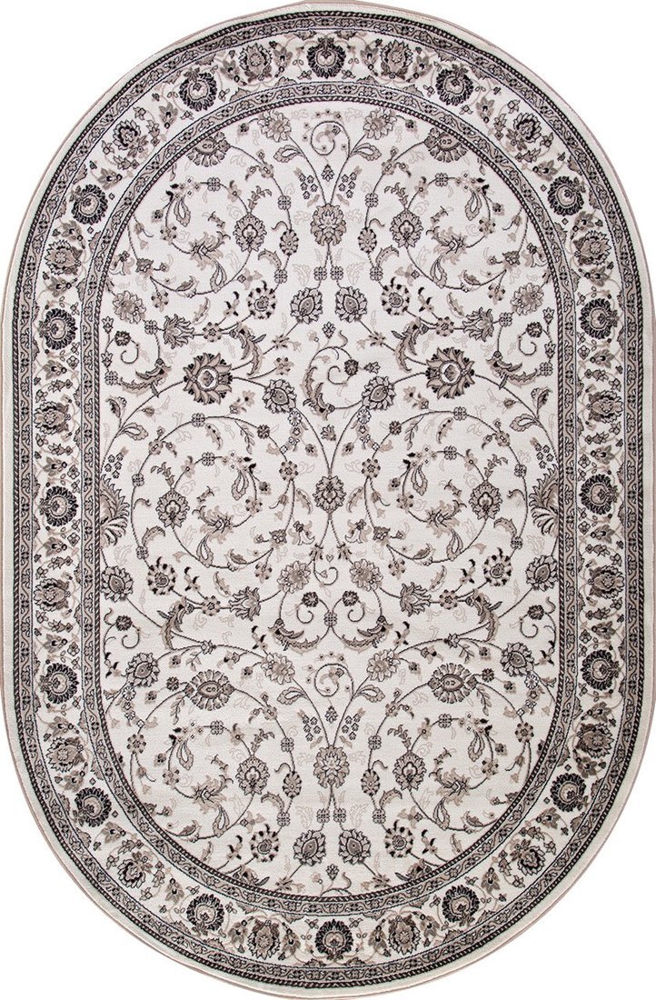 Ковер для жилой комнаты Merinos Valencia Deluxe d251-OVAL-CREAM-BROWN (2x3)
