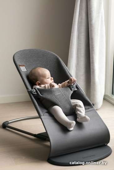 Шезлонг BabyBjorn Bouncer Bliss (ткань 3D jersey, charcoal grey)