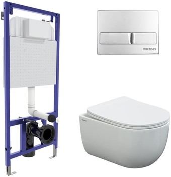 Унитаз Berges Wasserhaus Ventas Rimless 043237 (с сиденьем)