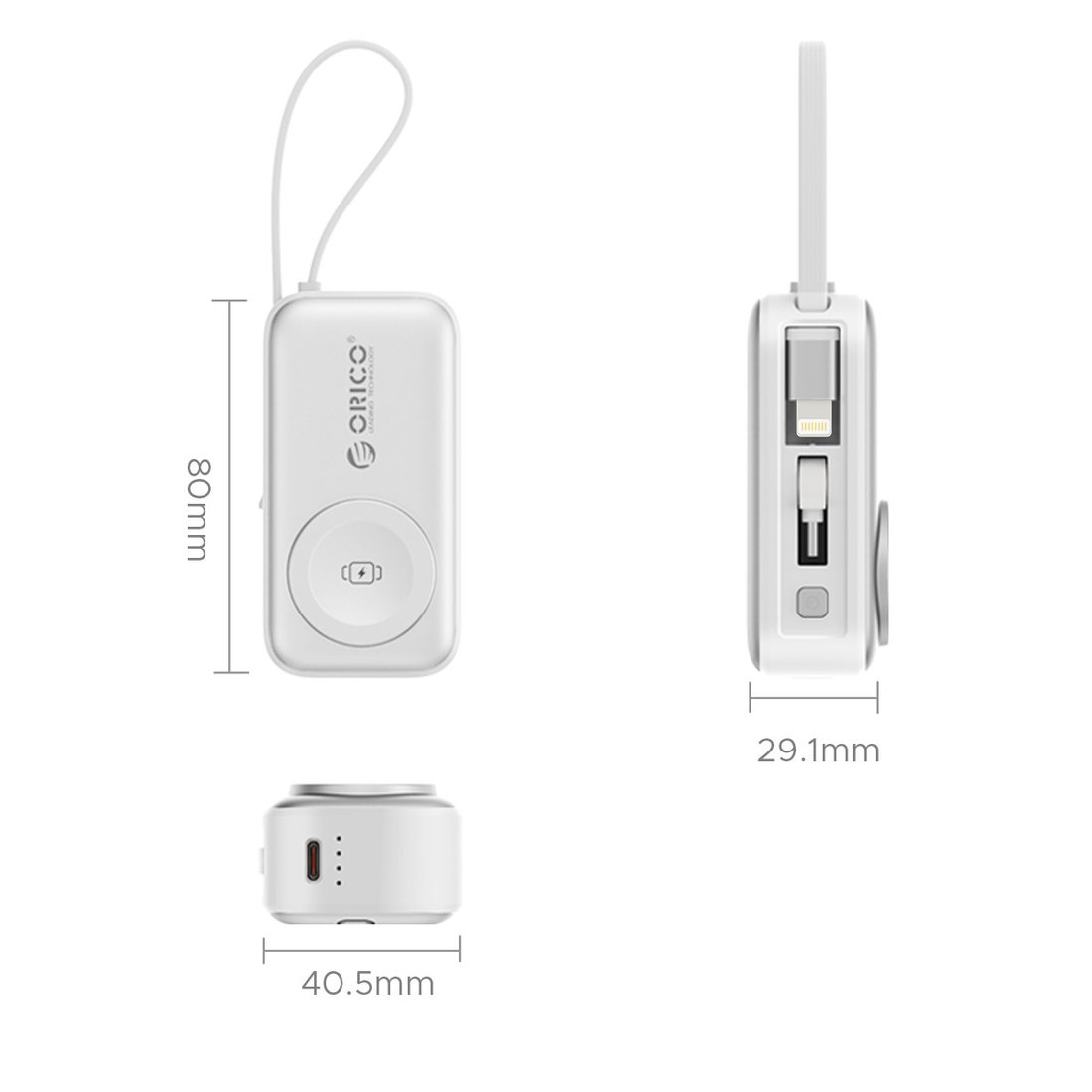 Внешний аккумулятор Orico S18-A 5000mAh (серебристый)