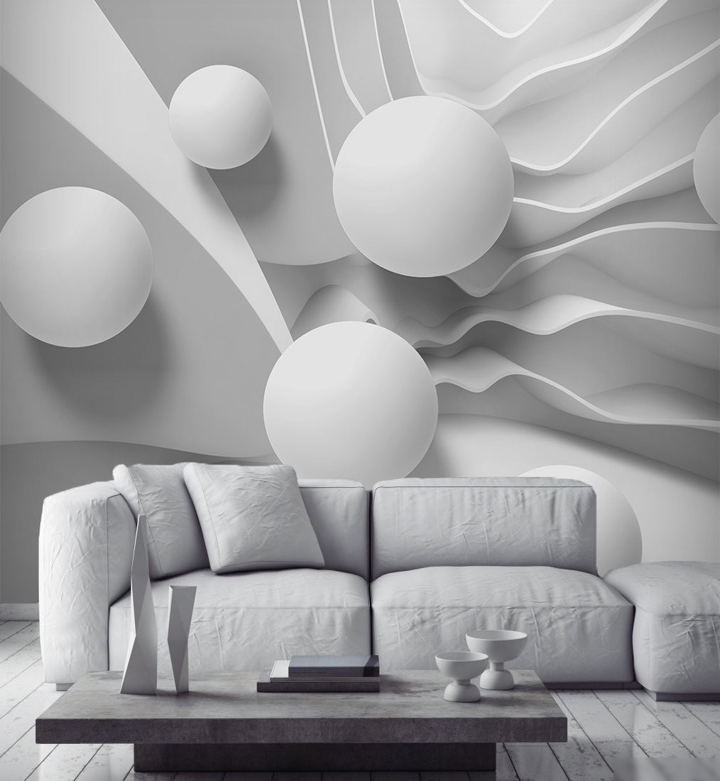Фотообои Vimala 3D Шары и волны 270x300