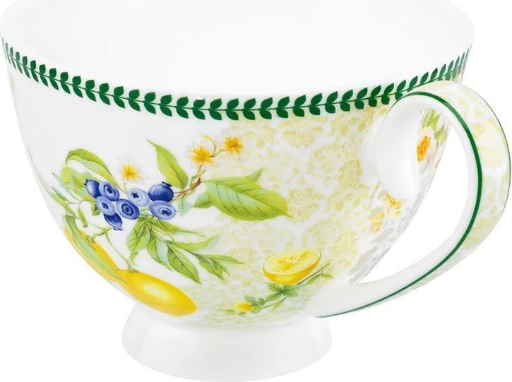 Чашка с блюдцем Elan Gallery Лимоны 420742 (New Bone China)