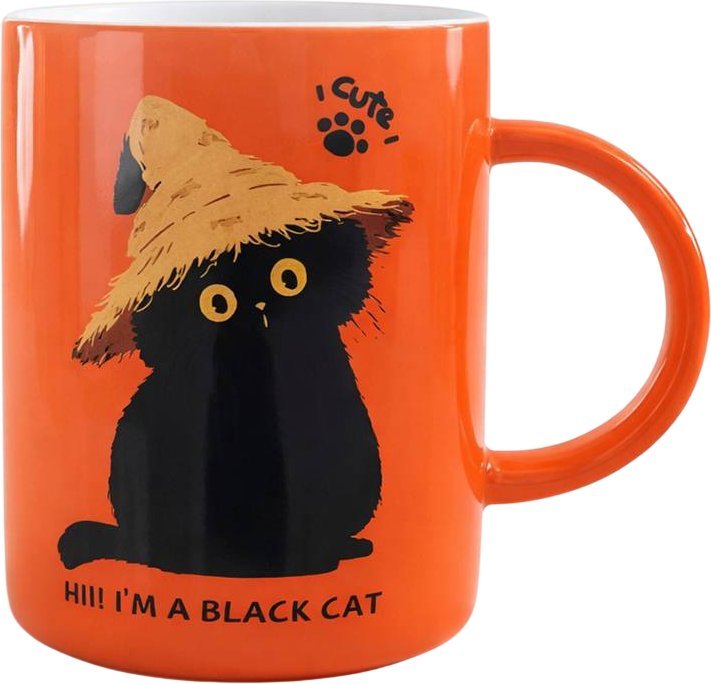 Кружка ILikeGift Черный котик YX726C-02