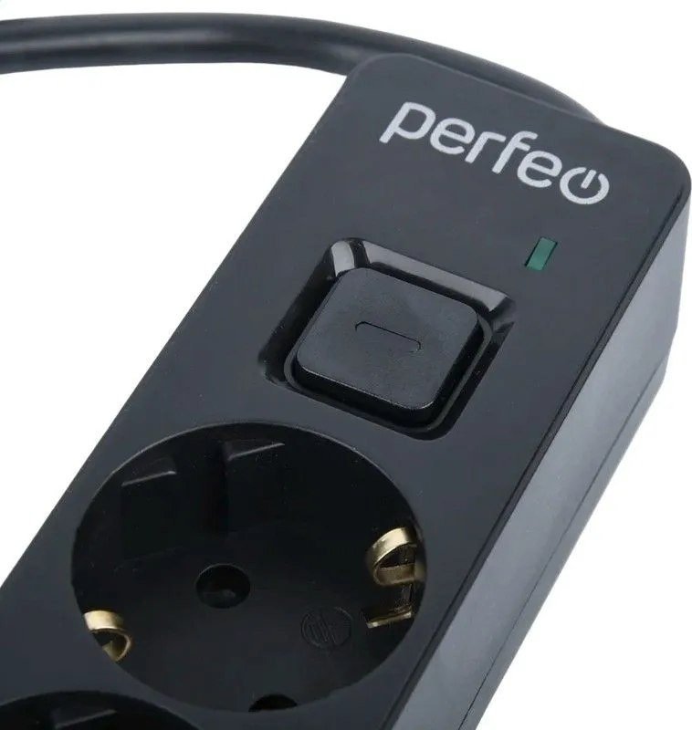 Сетевой фильтр Perfeo Real Stream PF_E1509 (5 м, черный)