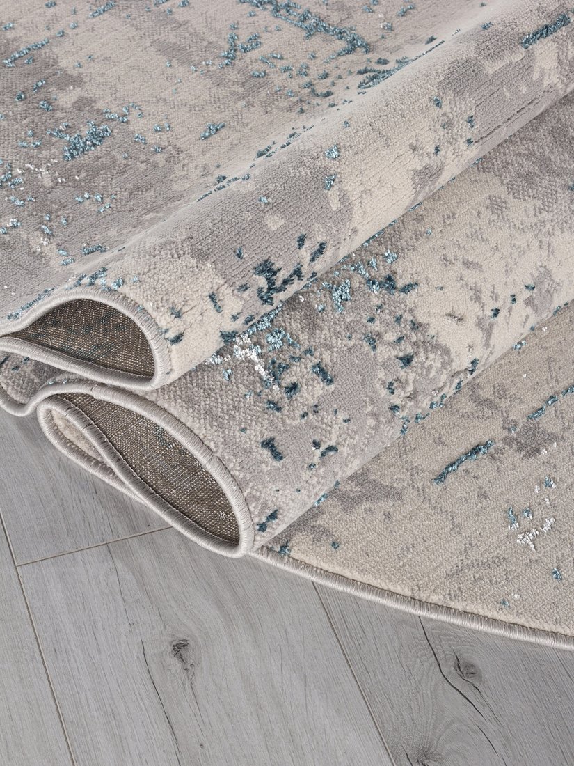 Ковер для жилой комнаты Merinos Liman F169-OVAL-CREAM-D.BLUE (1.6х2.3)