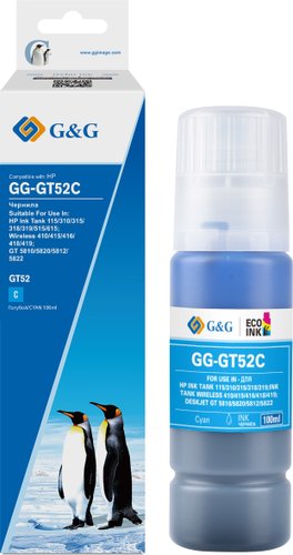 Чернила G&G GG-GT52C (100мл, голубой)