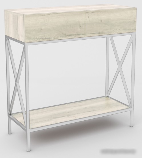 Консольный стол Hype Mebel Лесс 100x40 (белый/древесина белая) Консольный стол Hype Mebel Лесс 100x40 (белый/древесина белая)