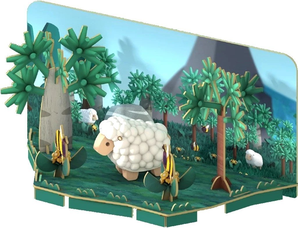 Конструктор Halftoys Animal Овца с диорамой HA008