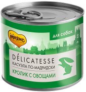Консервированный корм для собак Мнямс Касуэла по-мадридски кролик с овощами 200 г