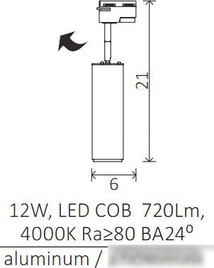 Точечный светильник Arte Lamp A1412PL-1BK