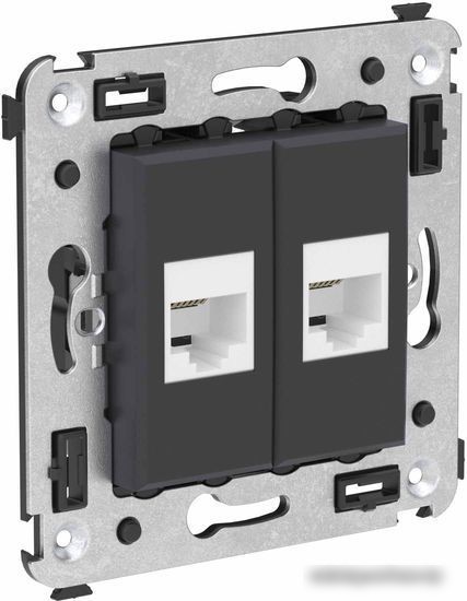 Розетка телефонная DKC Avanti RJ-12 4412614 (черный матовый)
