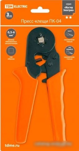 Клещи обжимные TDM Electric SQ1001-0005