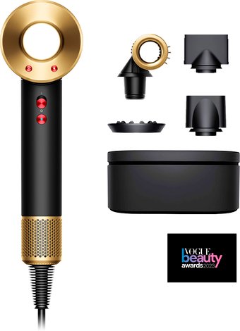 Фен Dyson HD15 Supersonic (с переходником на евровилку, черный оникс/золотистый)