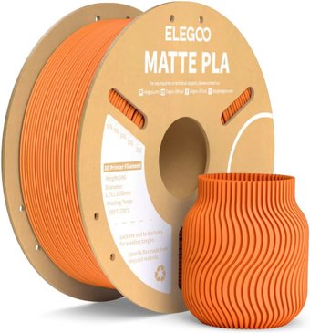 Филамент Elegoo PLA Matte (1.75 мм, 1 кг, оранжевый)