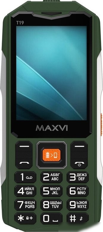 Кнопочный телефон Maxvi T19 (зеленый)