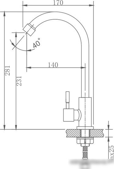 Смеситель Haiba HB4183 (нержавеющая сталь)