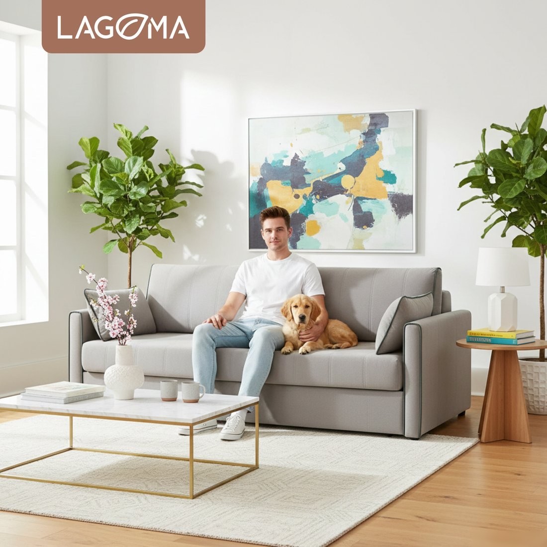 Диван Lagoma Медина (Elvas Ash/Elva Grey)