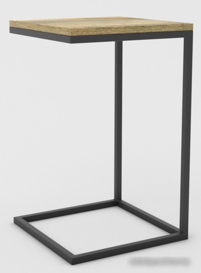 Приставной столик Hype Mebel Лайт 40x40 (черный/дуб галифакс натуральный) Приставной столик Hype Mebel Лайт 40x40 (черный/дуб галифакс натуральный)